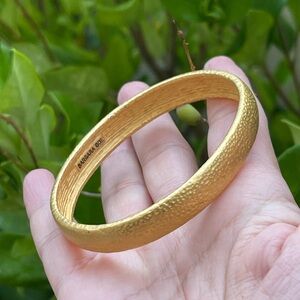 Barbara Boz gold tone oval bangle bracelet